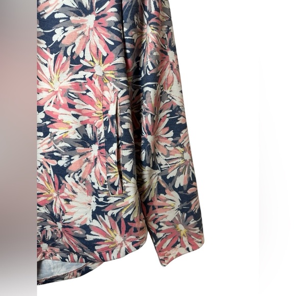 Christopher & Banks Floral Hoodie Pullover Sweatshirt Size Large - Picture 2 of 8